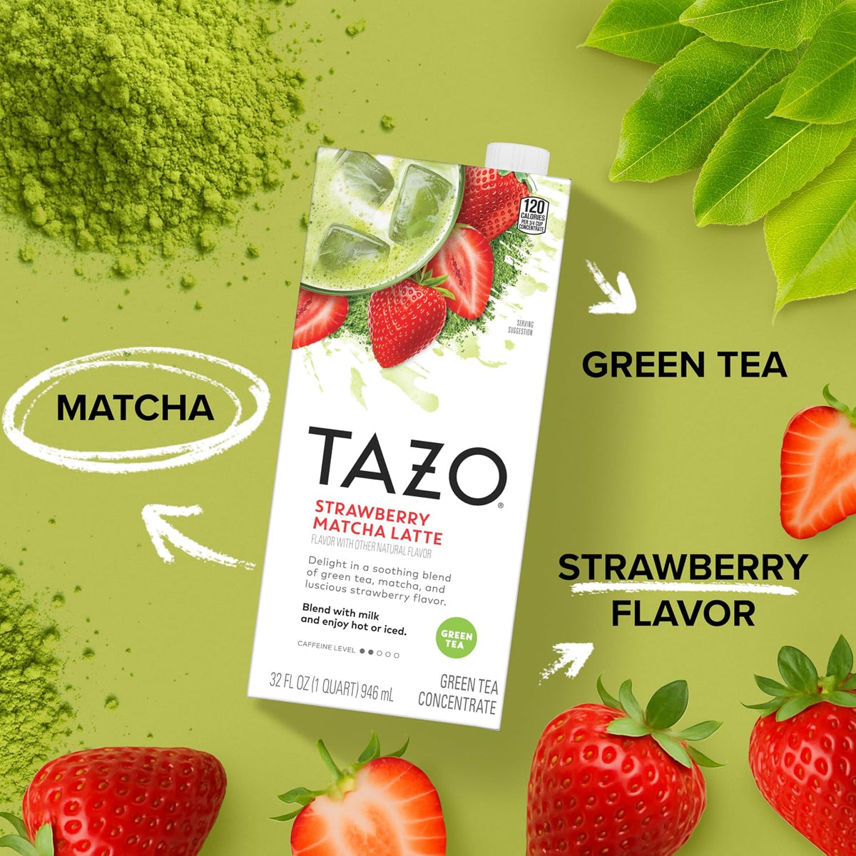 TAZO Skinny Chai Latte Concentrate, 32 oz Cartons, 2-Pack