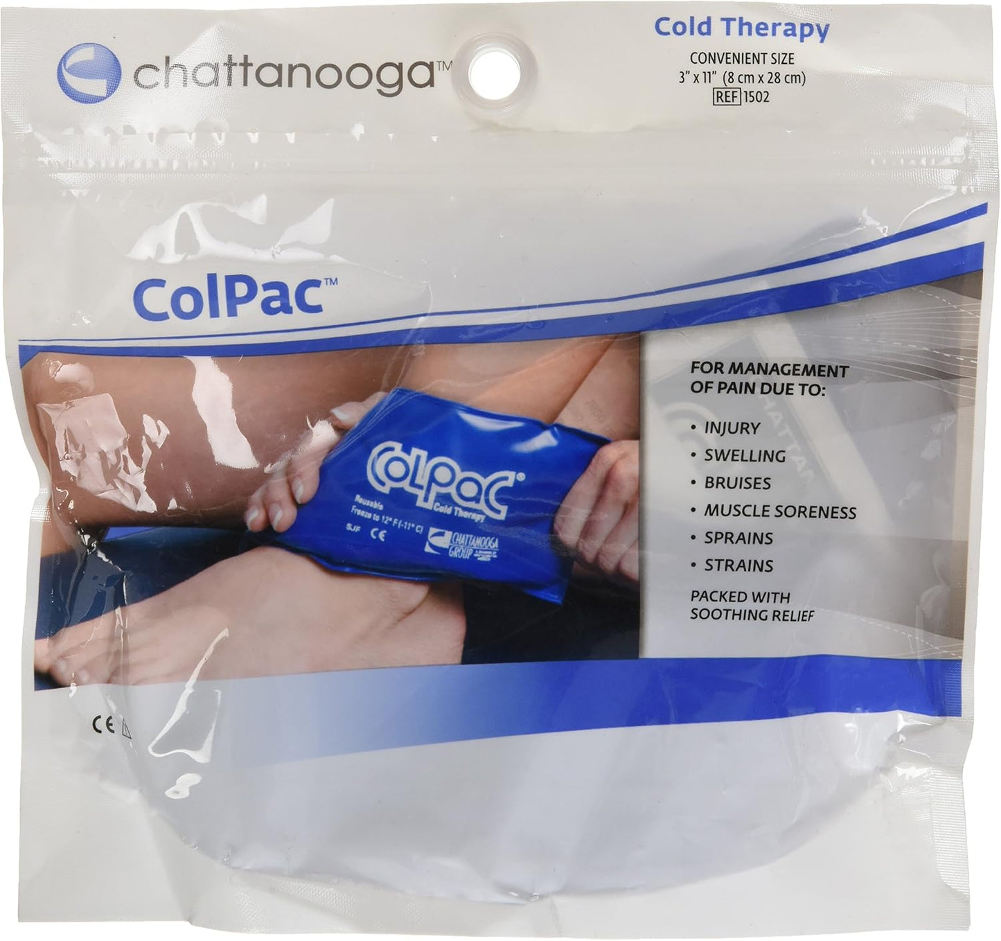 Chattanooga ColPac - Reusable Gel Ice Pack - Black Polyurethane - Standard - 10 in x 13.5 in - Cold Therapy - Knee, Arm, Elbow, Shoulder, Back - Aches, Swelling, Bruises, Sprains, Inflammation