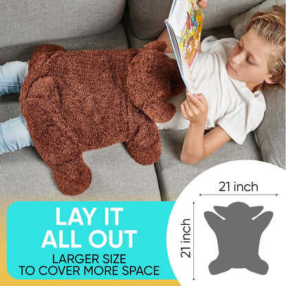 FRIENDLY CUDDLE Weighted Lap Blanket for Kids & Adults – Kids Weighted Blanket – ASD, Sensory Processing Weighted Stuffed Animals Dog Toy – Microwavable Weighted Lap Pad for Kids, 5 Lbs.