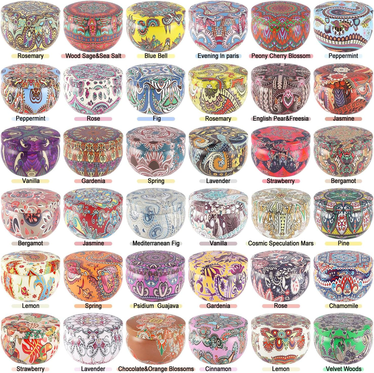 36 Pack Scented Candles Set for Home, Relaxing Stress Relief, Aromatherapy - Natural Soy Wax and Fragrance - Gifts for Women, Mom, Best Friend, Wife, Birthday