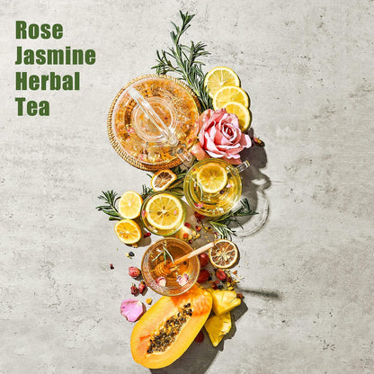 Taimei Teatime Rose Jasmine Herbal Tea Loose Leaf - 4.23oz