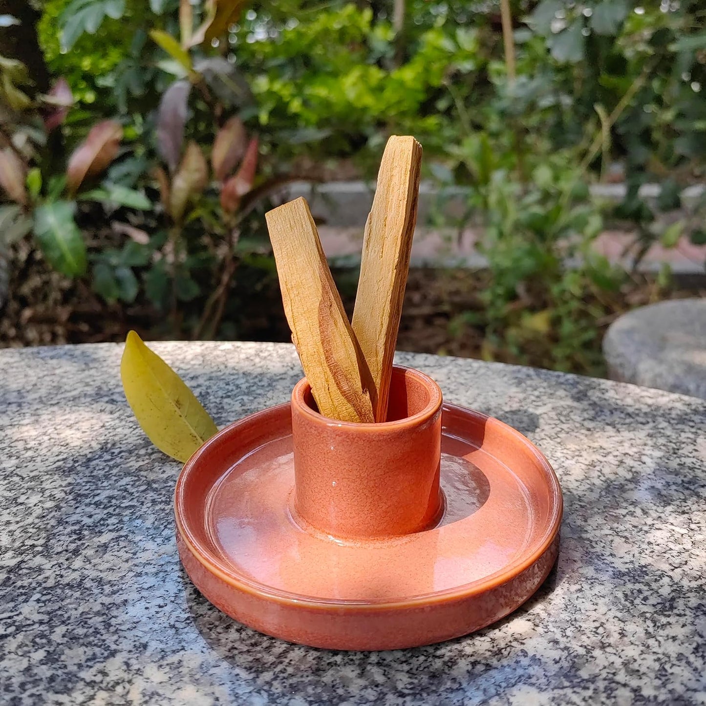 Palo Santo Holder, Ceramic Incense Burner for Palo Santo Wood or Scented Incense Stick, Beige