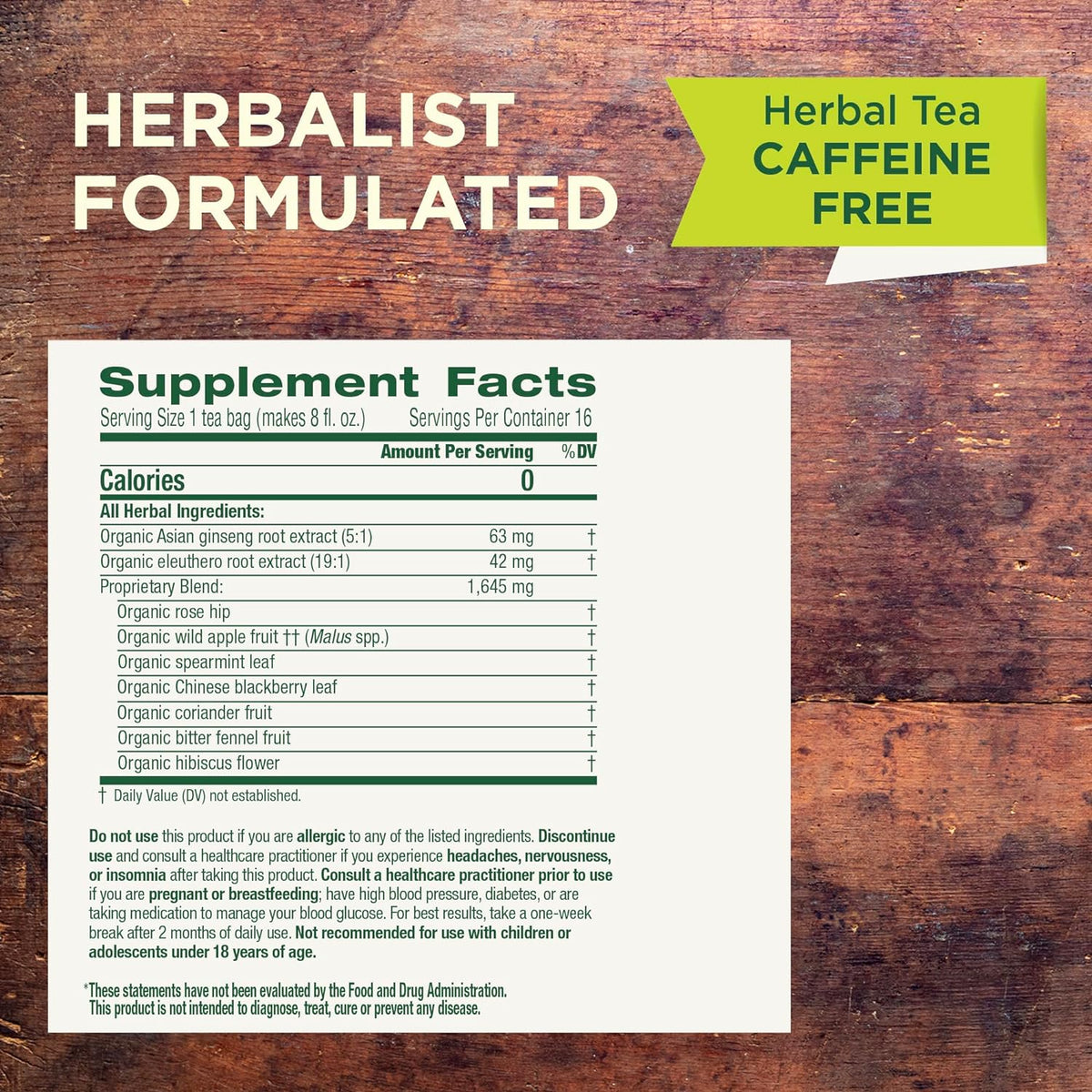 Traditional Medicinals Organic Stress Ease Focus, 96 Tea Bags