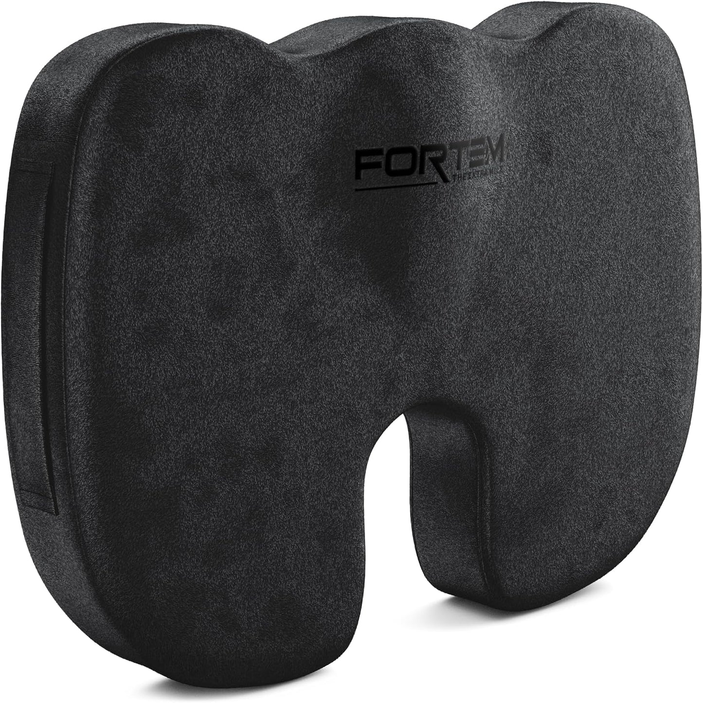 FORTEM Seat Cushion, Office Chair Cushion, Memory Foam Car Seat Cushions, Sciatica Coccyx Tailbone Pain Relief, Chair Cushions for Back Support, Sitting Pad for Gaming, Washable Cover, Non Slip