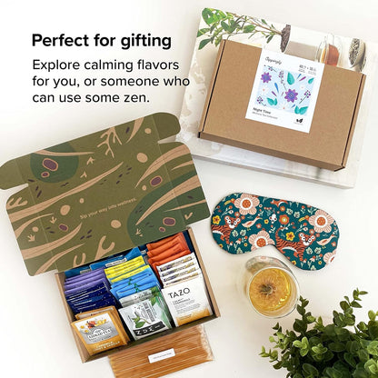 Sippingly Night Time Tea Sampler – 40 Herbal Teas – 10 Flavors from Top Brands – Chamomile, Lavender, Passionflower – Perfect Relaxation & Calm Support – Ideal Wellness Gift – Kosher, Gluten-Free