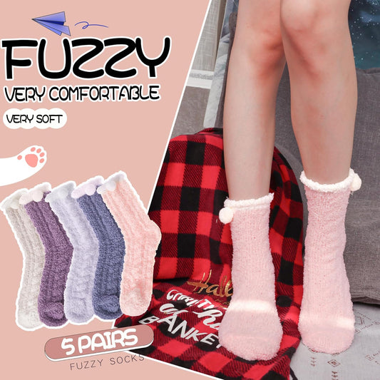 EBMORE Womens Fuzzy Socks Slipper Fluffy Cozy Comfy Cabin Plush Warm Winter Sleep Home Soft Socks