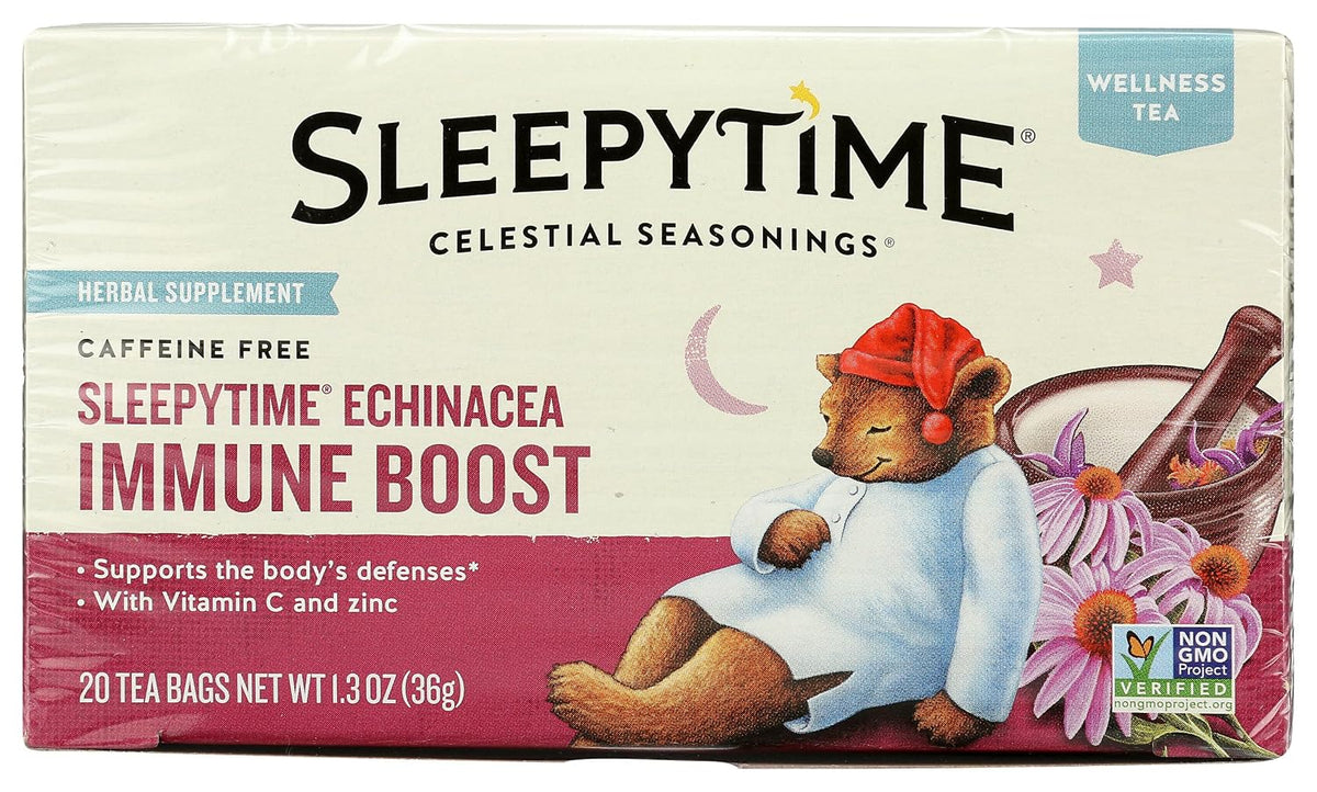 Celestial Seasonings Wellness Tea, Sleepytime Echinacea Complete Care, 20 Count Box