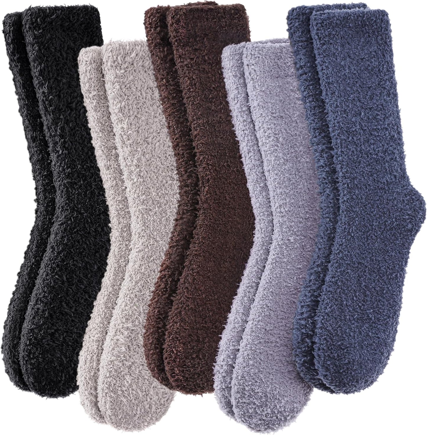 MQELONG Fuzzy Socks for Men & Women Cozy Fluffy Winter Warm Slipper Socks Microfiber Soft Home Sleeping Socks