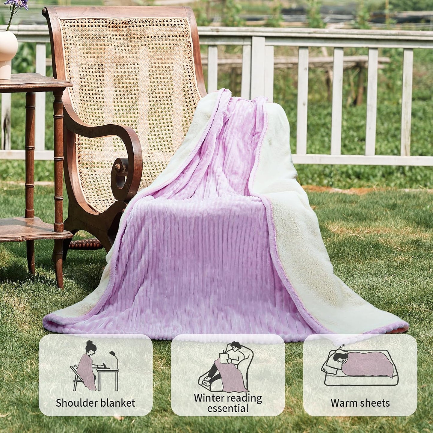 Texciting Heated Blanket Electric Blanket Throw 50''X60''-Heating Throw with 9 Heat Settings-2-10 Hours Auto Off,ETL Certified,Machine Washable (Green)