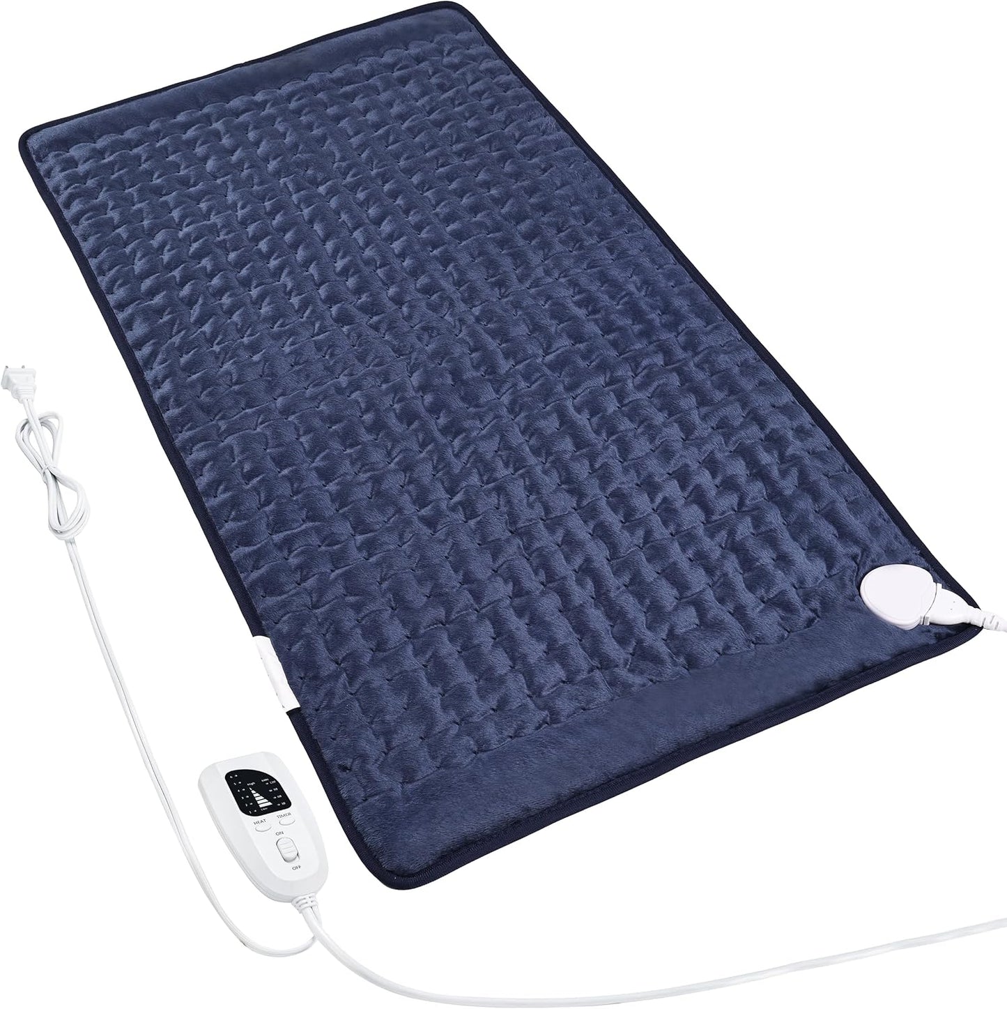 Heating Pad Electric Heat Pad, Hot Heated Pad,Multiple Temp and Timer Settings,Suitable for Shoulders, Neck, arms, Abdomen, Back, Legs, etc. (Silver Gray, 24"X12")
