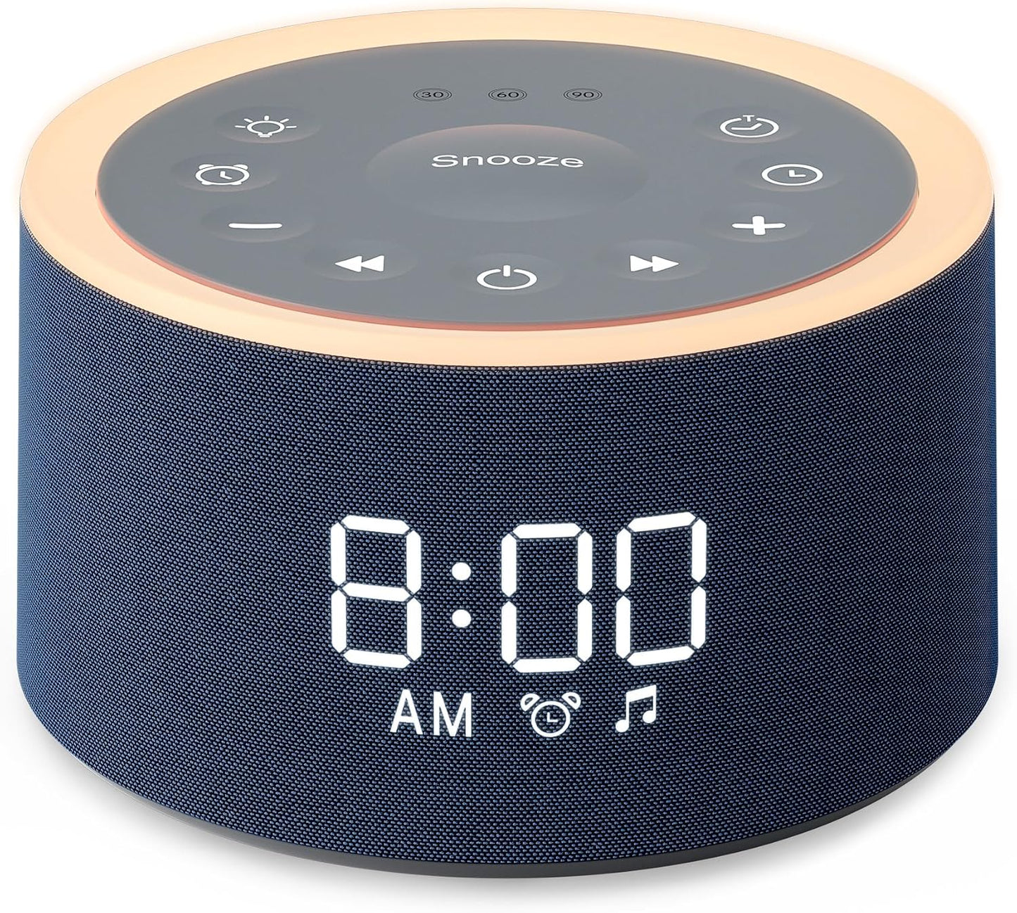 Dreamegg D1+ Sound Machine & Alarm Clock - Sound Machine for Sleep, White Noise Machine with 29 Soothing Sounds, Night Light, 0-100% Dimmable, White Noise Alarm Clock for Bedrooms Adults Baby