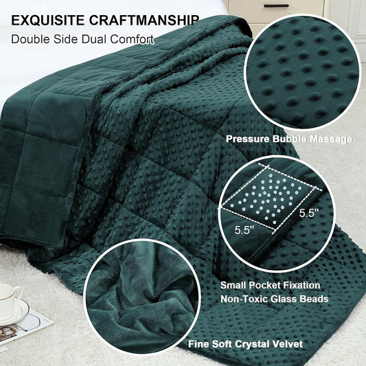 Alomidds Weighted Lap Blanket 7lbs, Cozy Luxury Breathable Weighted Blanket for Adults, Weighted Lap Pad for Travel, Relaxation, Sleeping, Purple, 29" x 24"