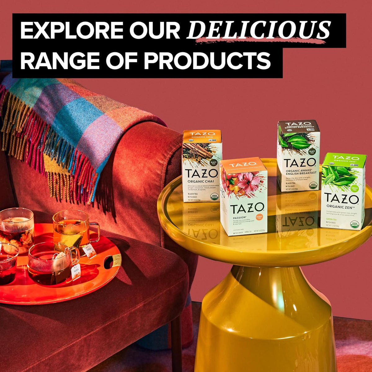 TAZO Tea Bags, Regenerative Organic: Chai Black Tea, Awake English Breakfast Black Tea, & Earl Grey Tea 16 CT (2ea) (Variety Pack)