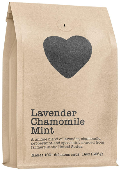 Lavender Chamomile Mint, 15-20 Servings, Eco-Conscious Zip Pouch, Caffeine Free, Pure Loose Leaf Tea Grown in America, 1.00 Ounce (Small)