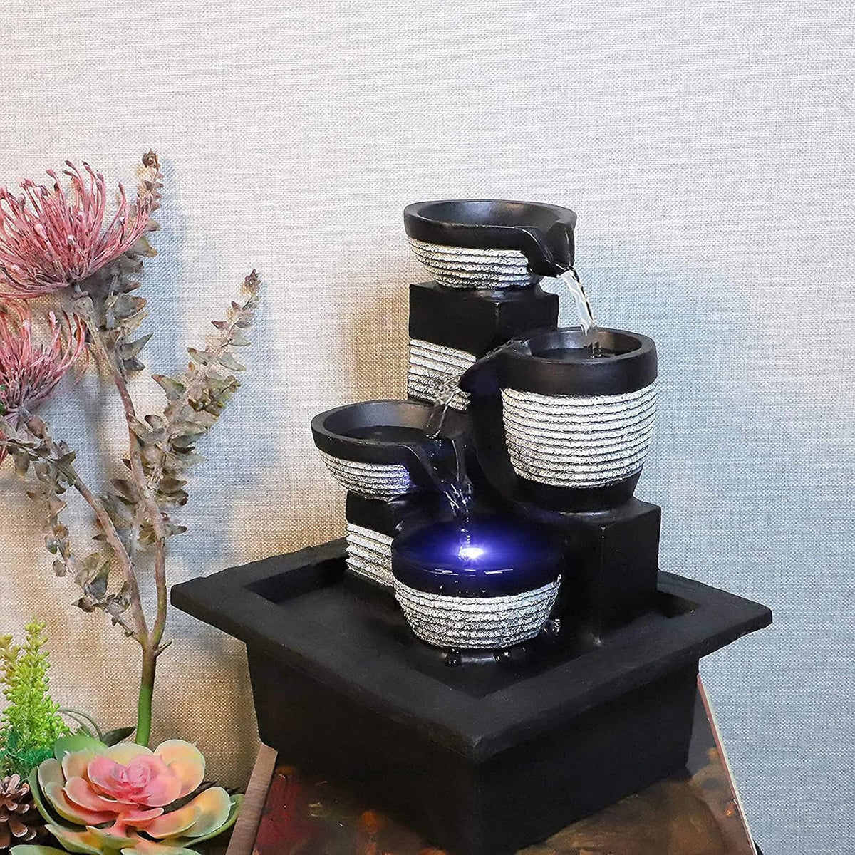 Ferrisland Resin LED Indoor Water Fountains
