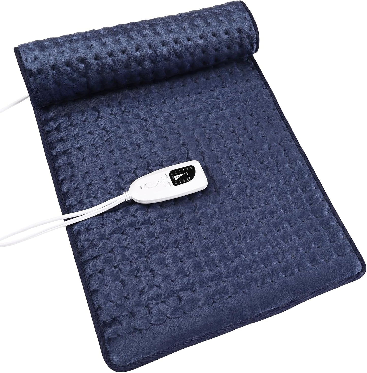 Heating Pad Electric Heat Pad, Hot Heated Pad,Multiple Temp and Timer Settings,Suitable for Shoulders, Neck, arms, Abdomen, Back, Legs, etc. (Silver Gray, 24"X12")