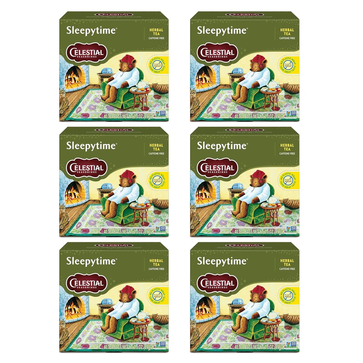 Celestial Seasonings Sleepytime Herbal Tea, Variety Pack - Caffeine Free Sleep Tea, 20 Tea Bags Per Box (Pack of 6)