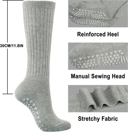 BomKinta Pilates Socks with Grips for Women Yoga Grippy Slouch Scrunch Sock