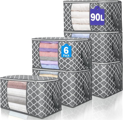 90L Large Storage Bags, Clothes Storage Bins Closet Organizers