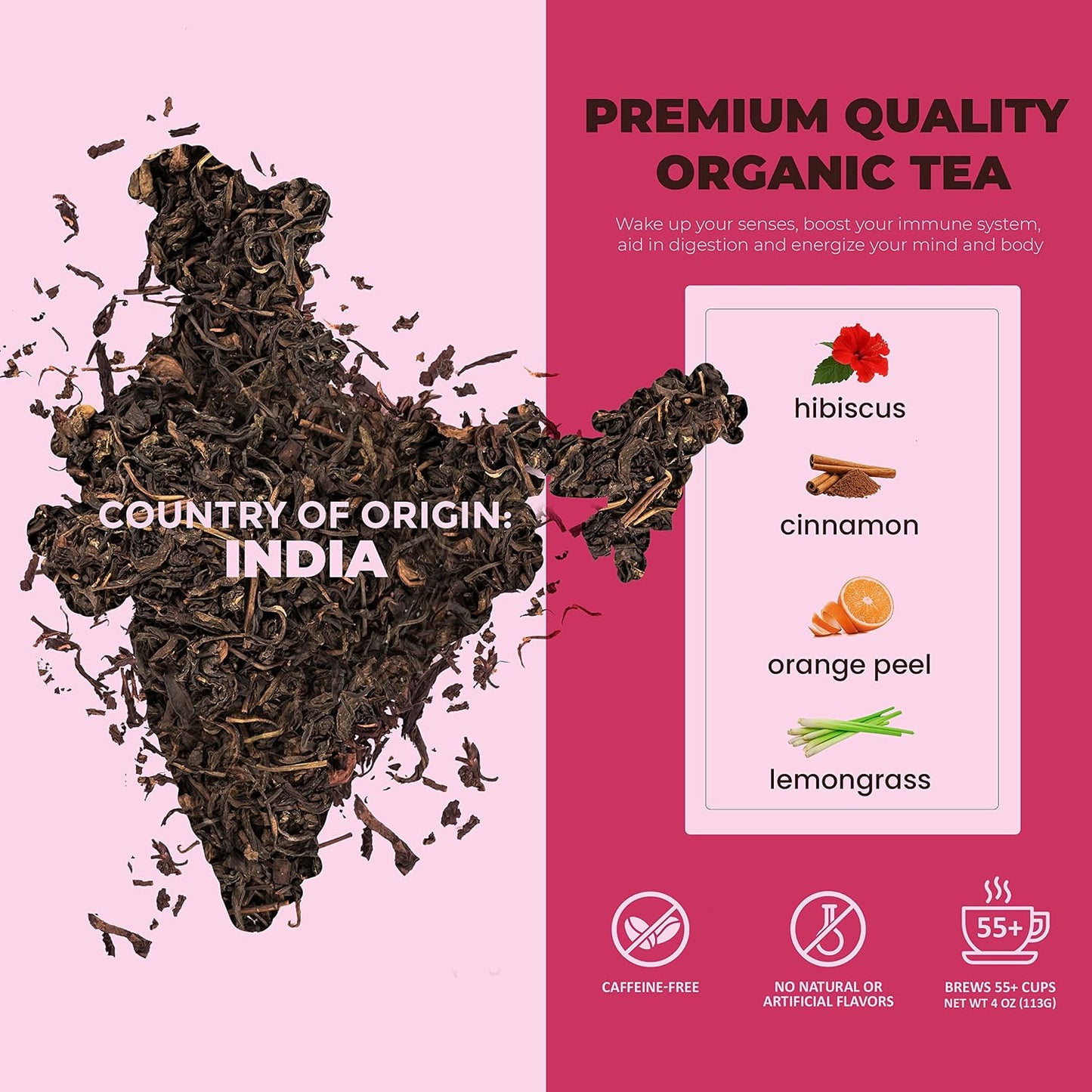 Gardenika Organic Loose Leaf Tea Sampler – 8 Pack, 1 LB – Herbal and Naturally Caffeine-Free Set - Ayurvedic Assortment Blend