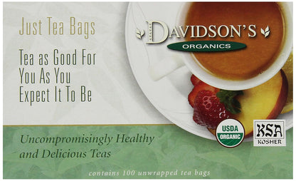 Davidson's Organics, White Pomegranate, 100-count Unwrapped Tea Bags