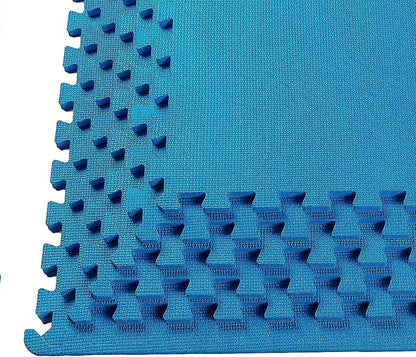 BalanceFrom Puzzle Exercise Mat 1/2" Thick, EVA Interlocking Foam Floor | Tiles for Home Gym, Mat for Home Workout Equipment, Floor Padding for Kids, Black, 24 in x 24 in x 1/2 in, 144 Sq Ft-36 Tiles