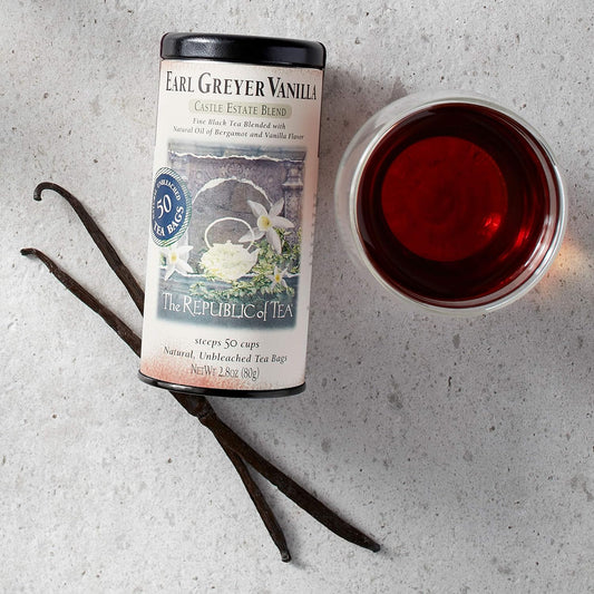 The Republic of Tea Earl Greyer Vanilla Black Tea, 50 Count