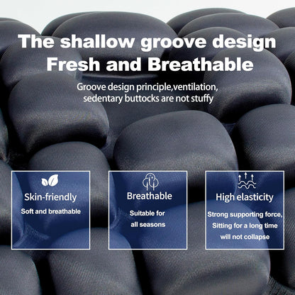 Travel Cushion for Airplane,Portable&Adjustable Air Seat Cushion,Inflatable Cushion for Travel,Coccyx Tailbone Pain Relief Chair Pad