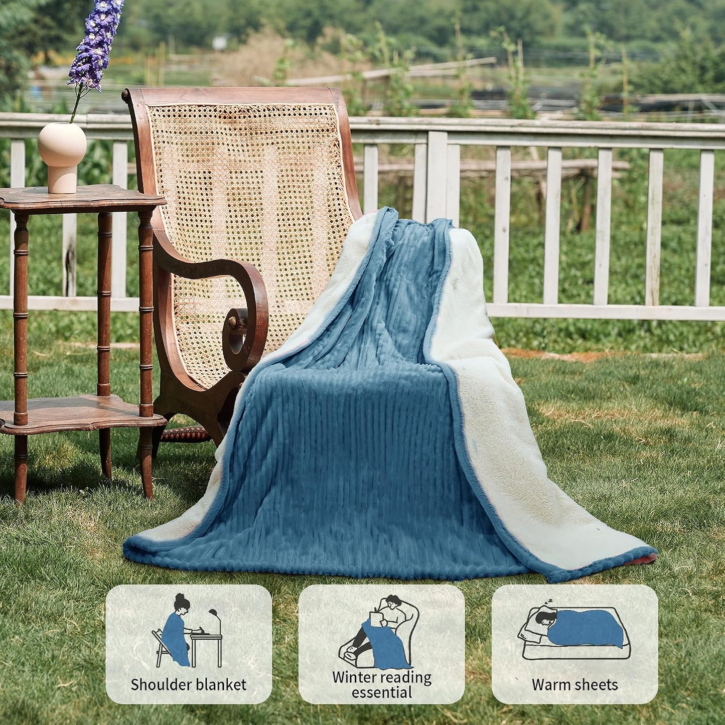 Texciting Heated Blanket Electric Blanket Throw 50''X60''-Heating Throw with 9 Heat Settings-2-10 Hours Auto Off,ETL Certified,Machine Washable (Green)