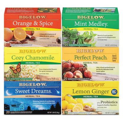 Bigelow Tea, Caffeine Free, 6 Flavor Herbal Tea Variety Pack