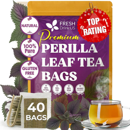 FreshDrinkUS, Premium Perilla Leaf Tea, 40 Count, Pure, Caffeine Free