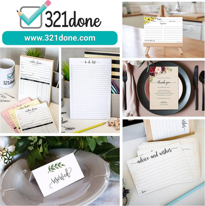321Done To Do List Notepad, 5.5x8.5 Inches, 50 Sheets, College Ruled