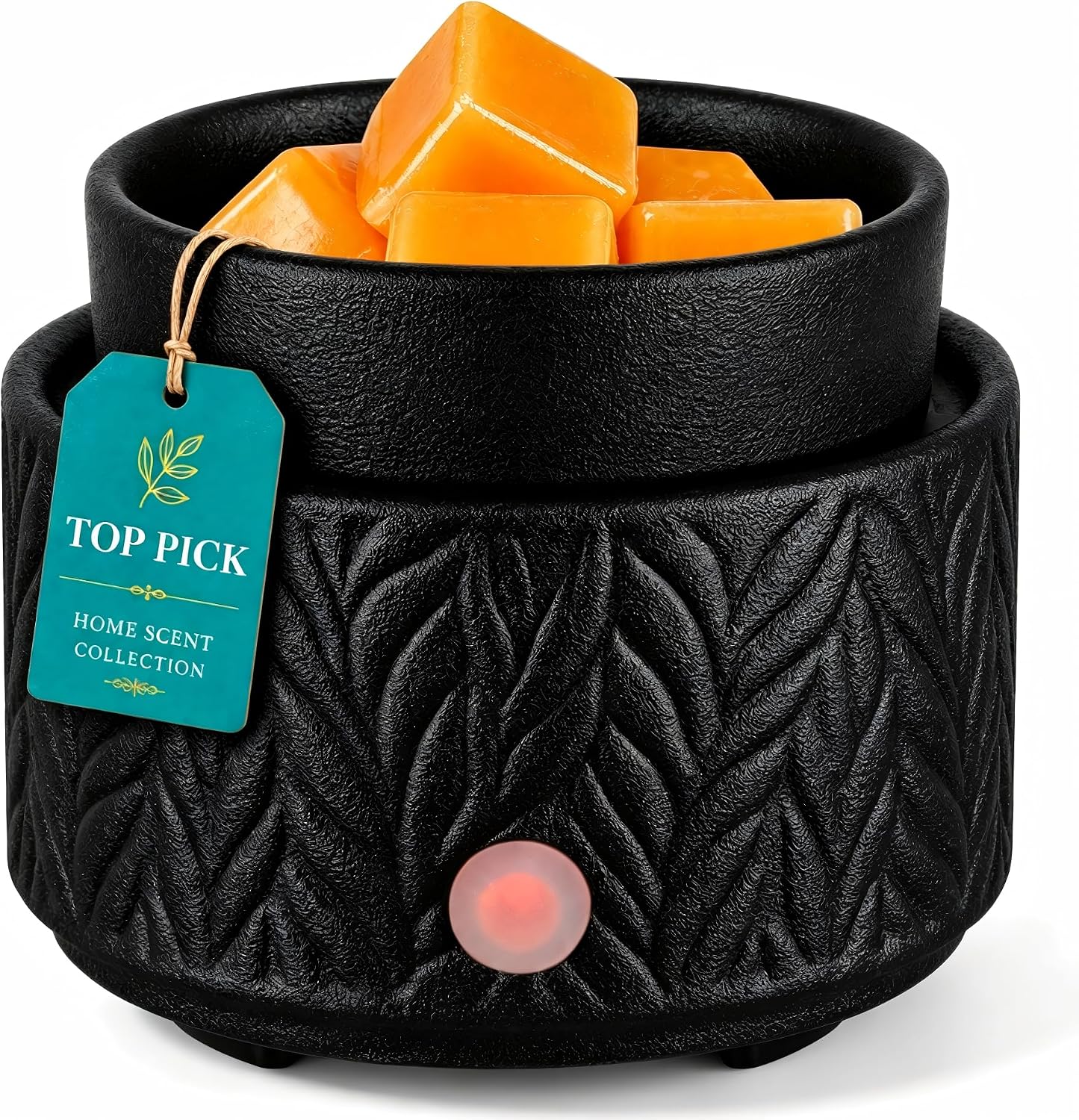 Ceramic Wax Melt Warmer, Fragrance Wax Warmer 4-in-1 Electric Candle Wax Melter and Wax Cubes for Home Office Bedroom Aromatherapy Essential Oil Burner is Birthday Gifts for Women Mom Girl(Dark Brown)