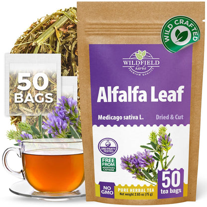 50 Bags Alfalfa Leaf Alfalfa Herb Tea (Medicago Sativa) - 50 Count 2g Tea Bags