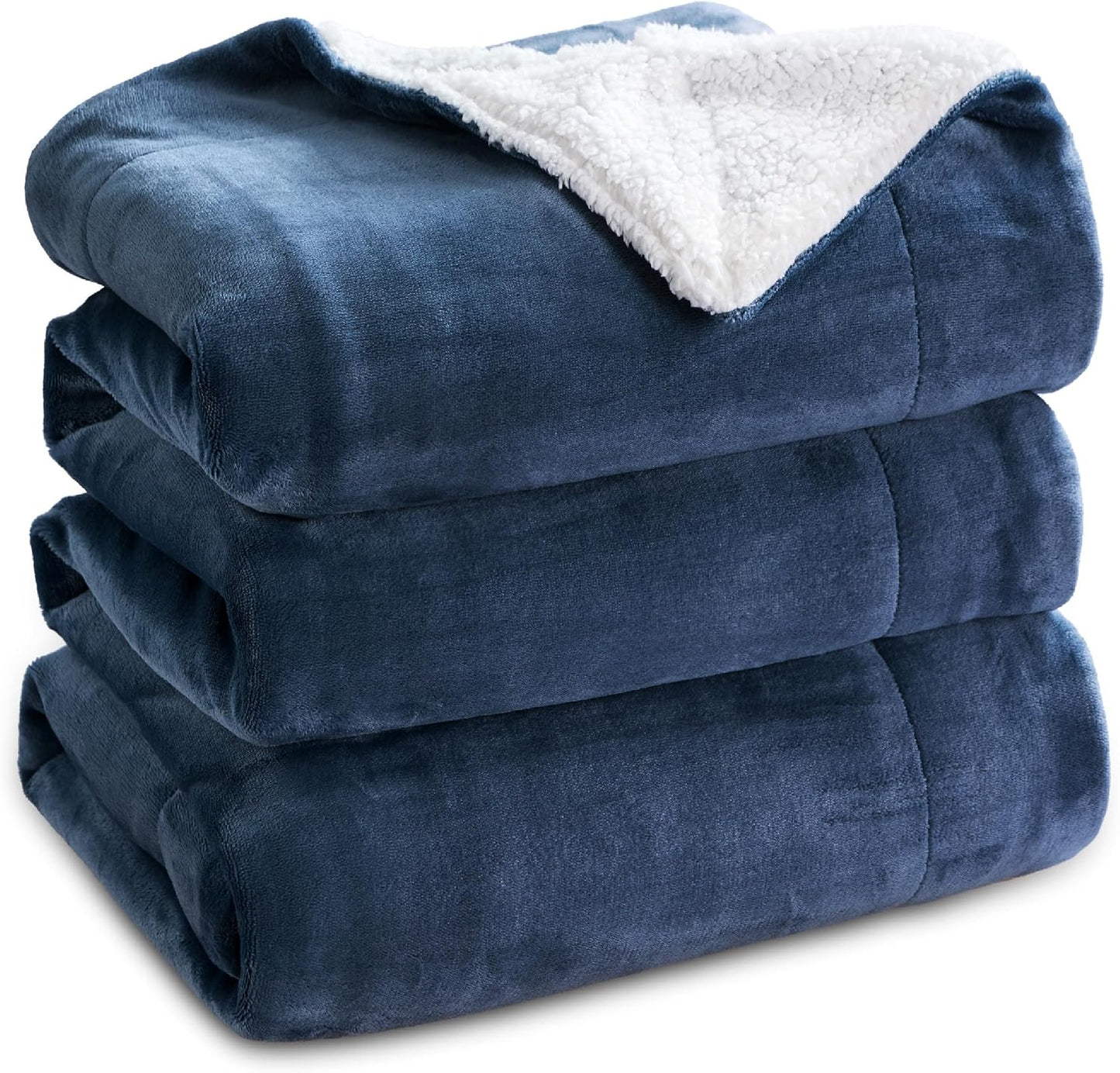 Bedsure GentleSoft Sherpa Fleece Throw Blanket for Couch, Non-Heated, Thick & Warm Cozy Blanket for Winter, Soft Fuzzy Plush Throw Gifts for Women and Men, Grey, 50x60 Inches