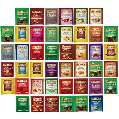 Twinings Tea Bag Sampler Assortment in Giftable Box, Variety Pack (22 Count), 22 Unique Flavours for Tea Lovers: Women, Men, Couples, Family, Friends, Coworkers
