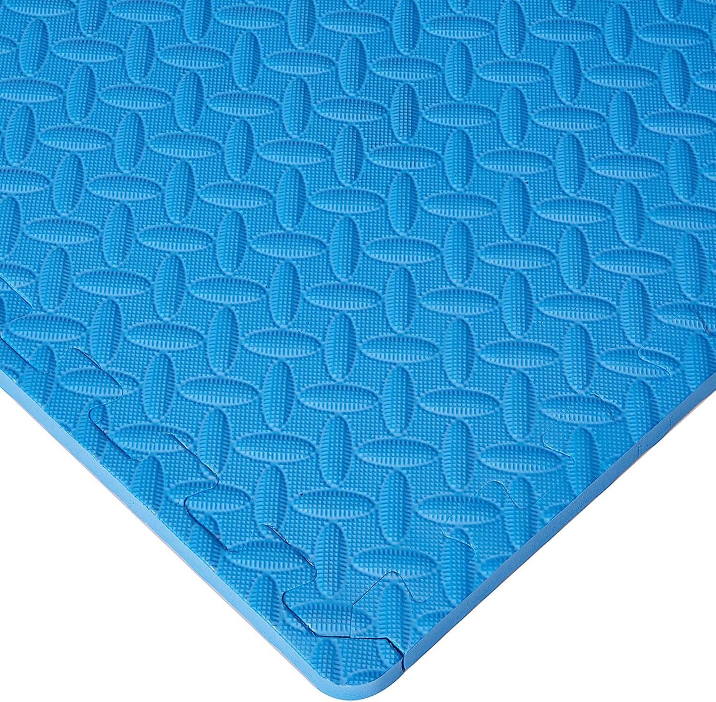 BalanceFrom Puzzle Exercise Mat 1/2" Thick, EVA Interlocking Foam Floor | Tiles for Home Gym, Mat for Home Workout Equipment, Floor Padding for Kids, Black, 24 in x 24 in x 1/2 in, 144 Sq Ft-36 Tiles