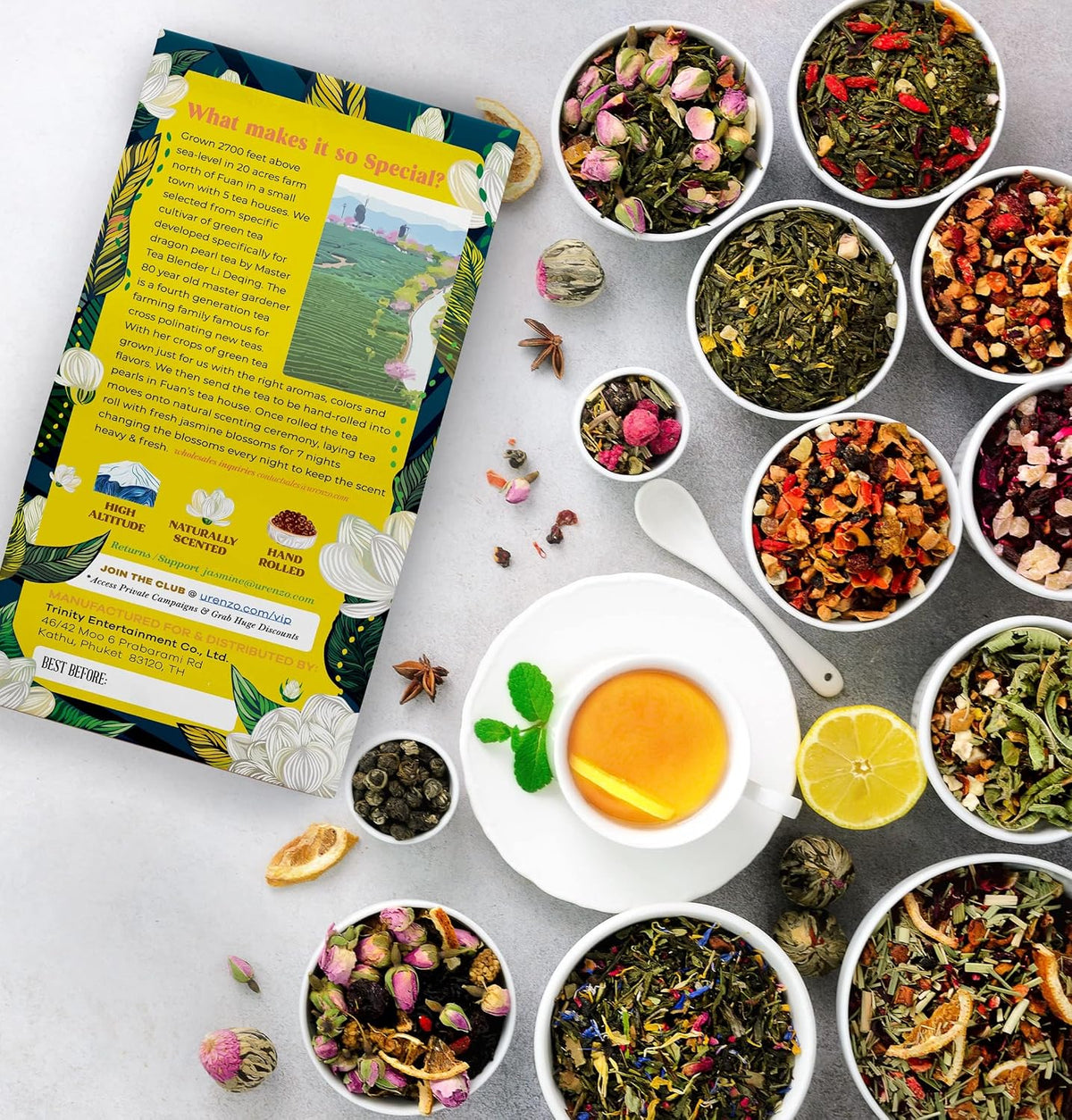Organic Jasmine Green Tea Pearls - 4oz 113g - Dragon Pearl Tea by Enzo - Experience Soothing Scent of Jasmine Mellows Awaking Caffiene of Green Tea Pearl (Jasmine)