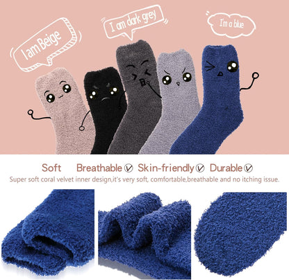 EBMORE Womens Fuzzy Socks Slipper Fluffy Cozy Comfy Cabin Plush Warm Winter Sleep Home Soft Socks
