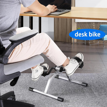 RYGEO Pedal Exerciser Mini Exercise Bike for Leg and Arm Recovery Exercise Lightweight and Portable Floor Bike