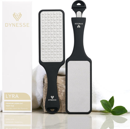 Foot File. Best Premium Pedicure Foot Rasp and Callus Remover. 3-in-1 Tool. Removes Hard Skin. No Risk of Injury. Stainless Steel. Ergonomic Handle. Washable. Works on Both Wet and Dry Feet.