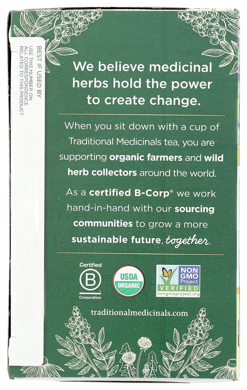Traditional Medicinals Organic Chamomile with Lavender Herbal Tea, 16 Tea Bags (Pack of 1)