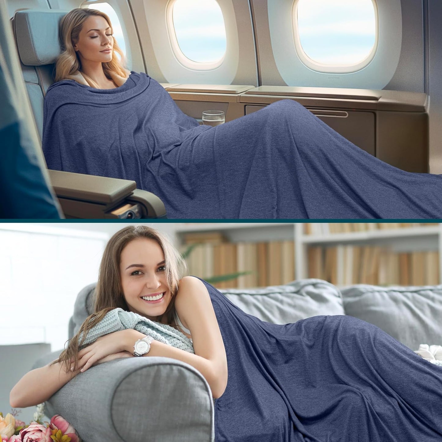 PAVILIA Travel Blanket Airplane Compact with Bag, Lightweight Soft Fleece Plane Blanket Long Flights, Camping Road Trips, Packable Travel Gift Essentials with Luggage Backpack Strap, 65x40, Purple