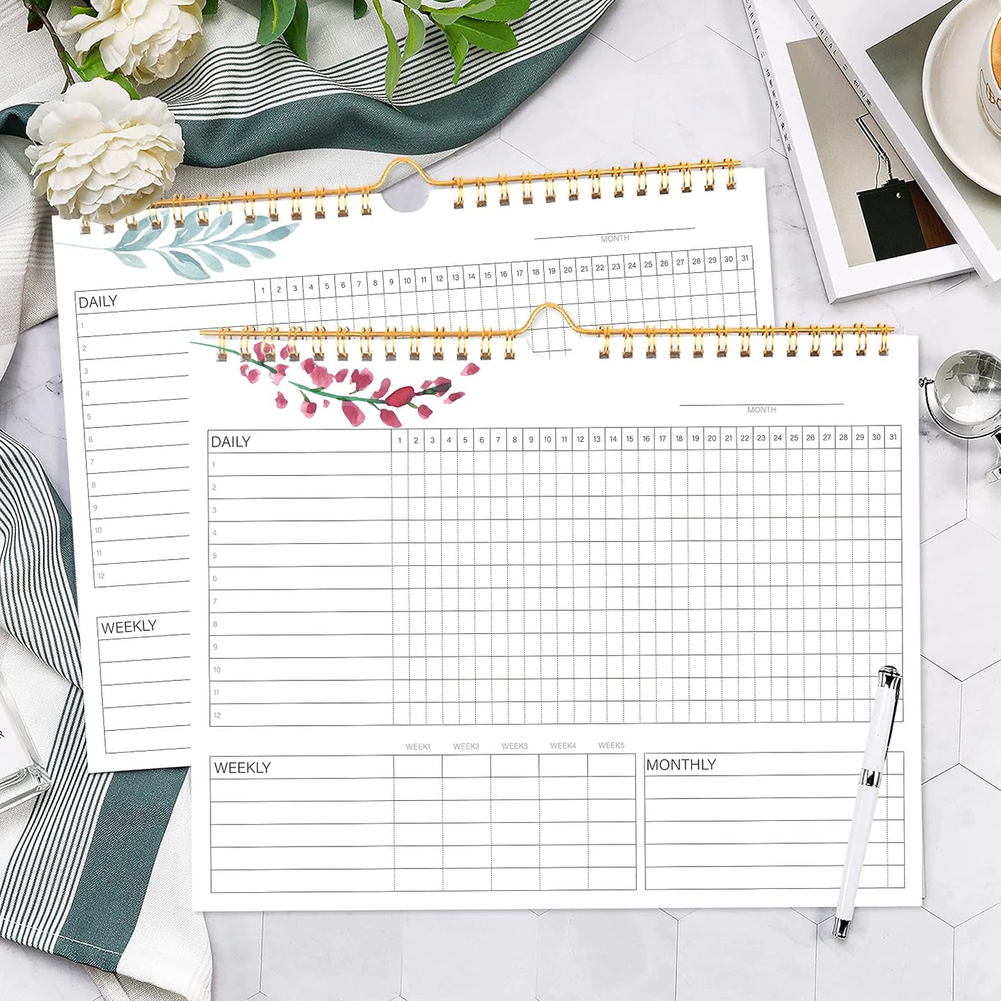 Habit Tracker Calendar- Daily, Weekly & Monthly Habit Tracker Journal