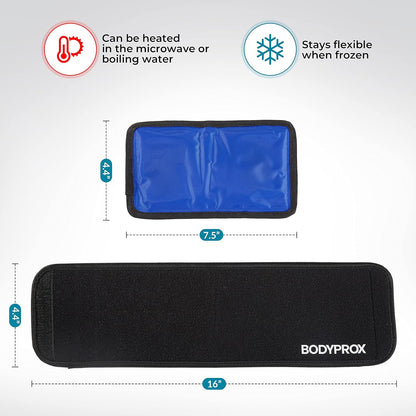 BODYPROX Cold & Hot Therapy Wrap, Reusable Gel Pack for Pain Relief. Great for Sprains, Muscle Pain, Bruises, Injuries, Etc. (Foot, Arm, Elbow, Ankle).