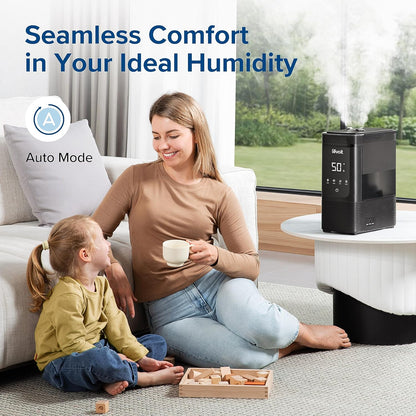LEVOIT OasisMist 1000S (10L) Smart Humidifier for Home Large Room Bedroom, Last 100 Hours Suitable for Indoor Plant, Cover up to 600ft², Easy Top Fill, Remoter & Voice Control, Auto Mode, Quiet, White