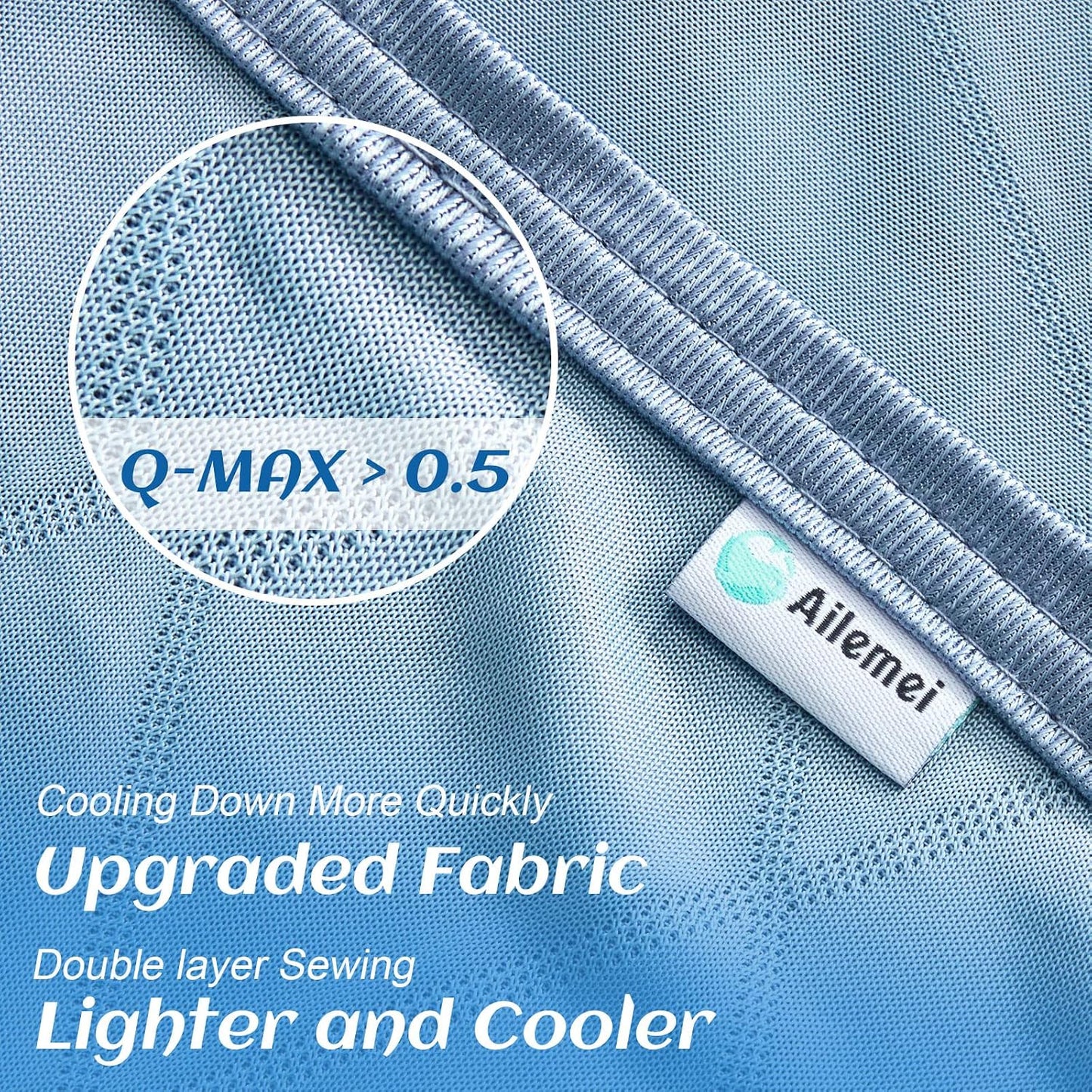 Ailemei Direct Cooling Throw Blanket for Hot Sleepers,Double Sided Cold Effect, Lightweight Breathable Summer Bed Blanket for Couch, Transfer Heat to Keep Body Cool Night Sweats,50"x70"