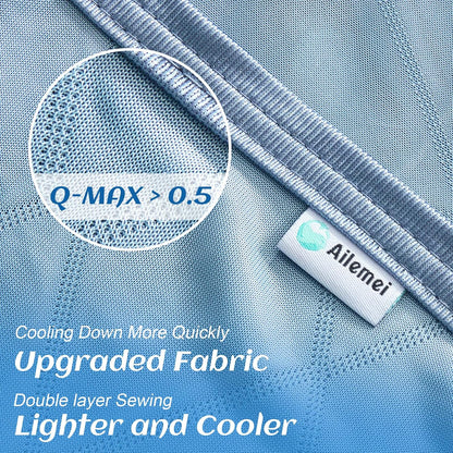 Ailemei Direct Cooling Throw Blanket for Hot Sleepers,Double Sided Cold Effect, Lightweight Breathable Summer Bed Blanket for Couch, Transfer Heat to Keep Body Cool Night Sweats,50"x70"
