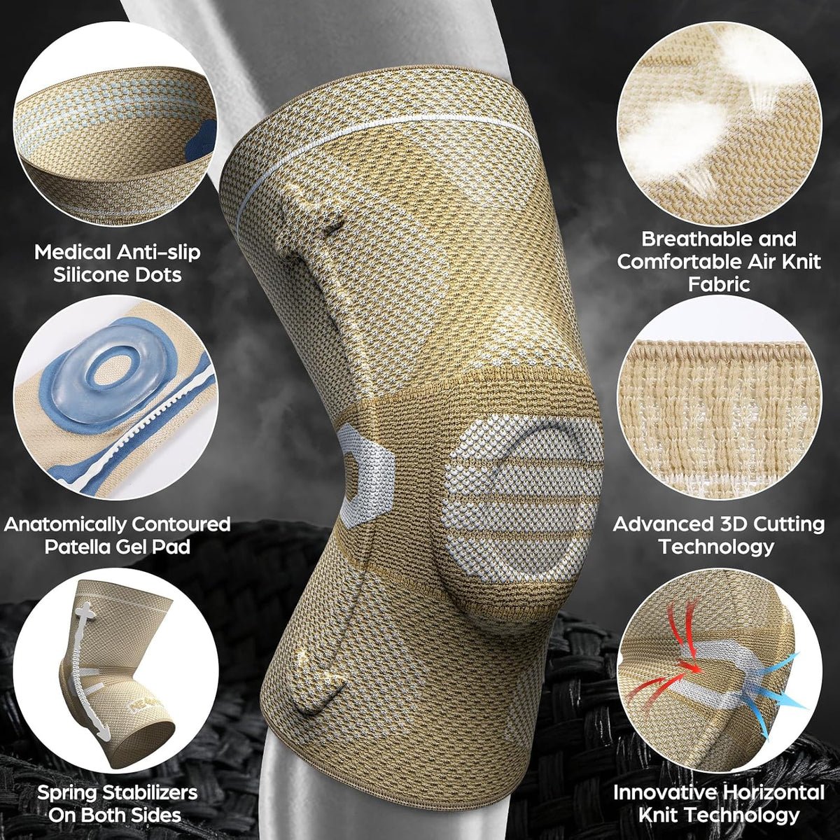 NEENCA Professional Knee Brace, Medical Knee Support for Women & Men Relief