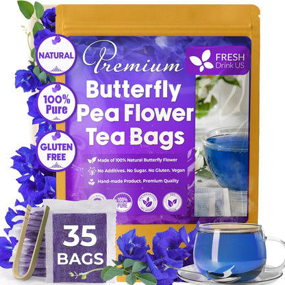 FreshDrinkUS, Premium 150 Lemon Ginger Tea Bags, 100% Natural Ingredients, Hand-made Blend of Lemon and Ginger, Eco-conscious Tea Bags. No Sugar, No Caffeine, Vegan. - Colors A